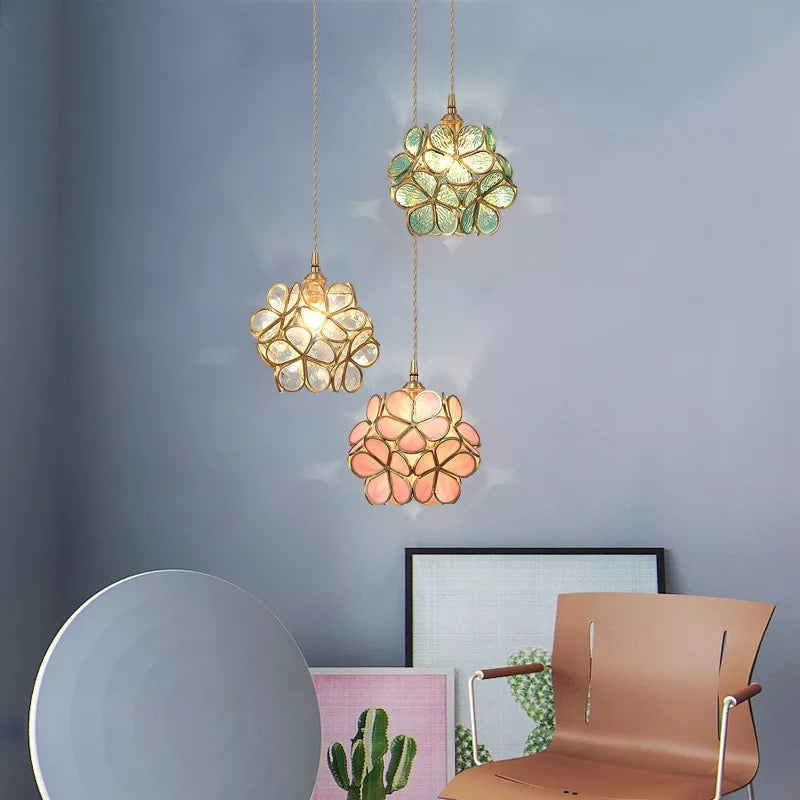 Flower Glass Pendant Light