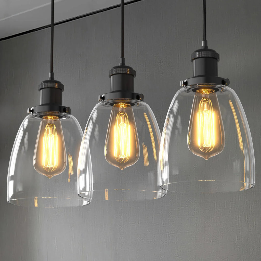 Winer Modern Glass Pendant Light 3 Pack