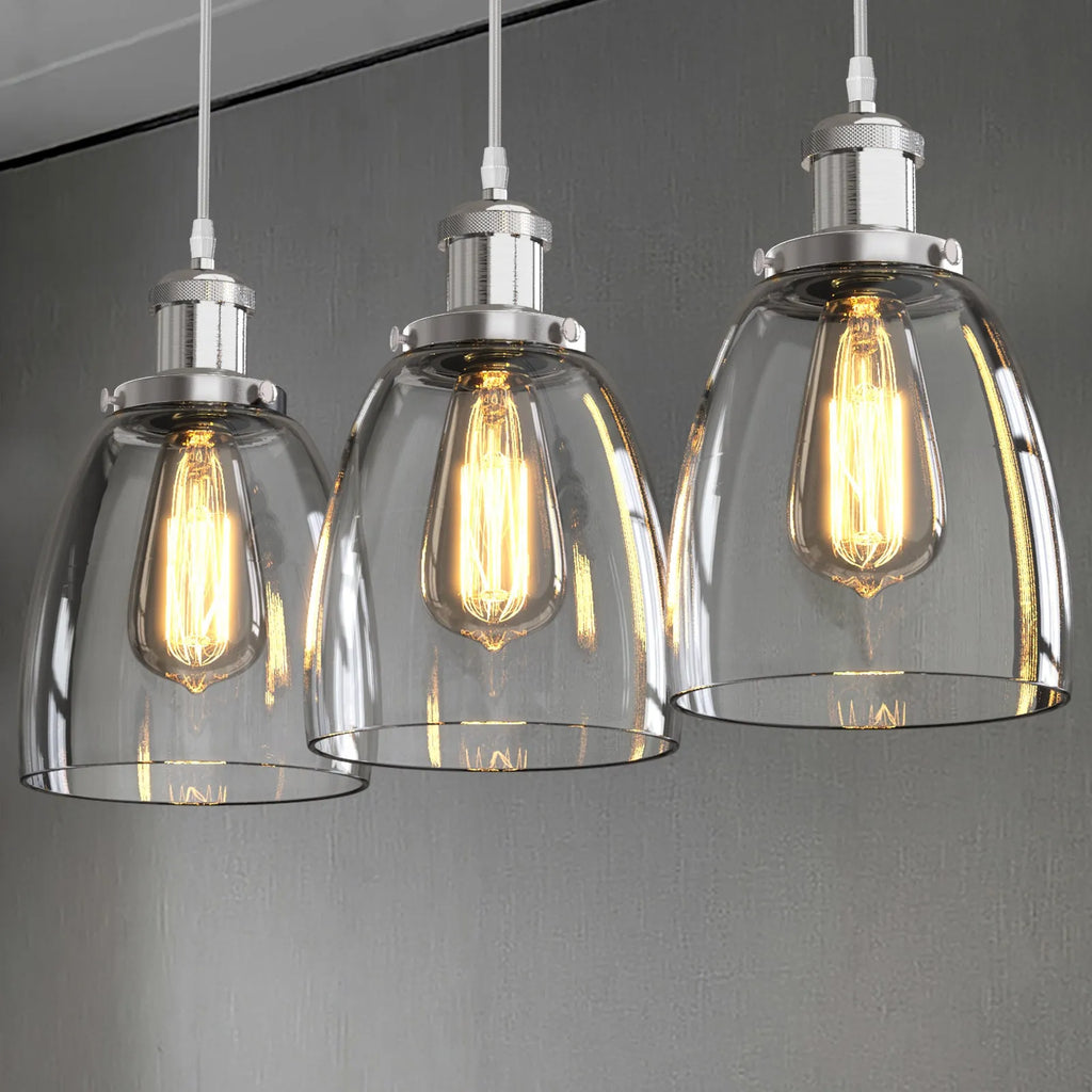 Winer Modern Glass Pendant Light 3 Pack