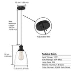 Winer Modern Glass Pendant Light 3 Pack