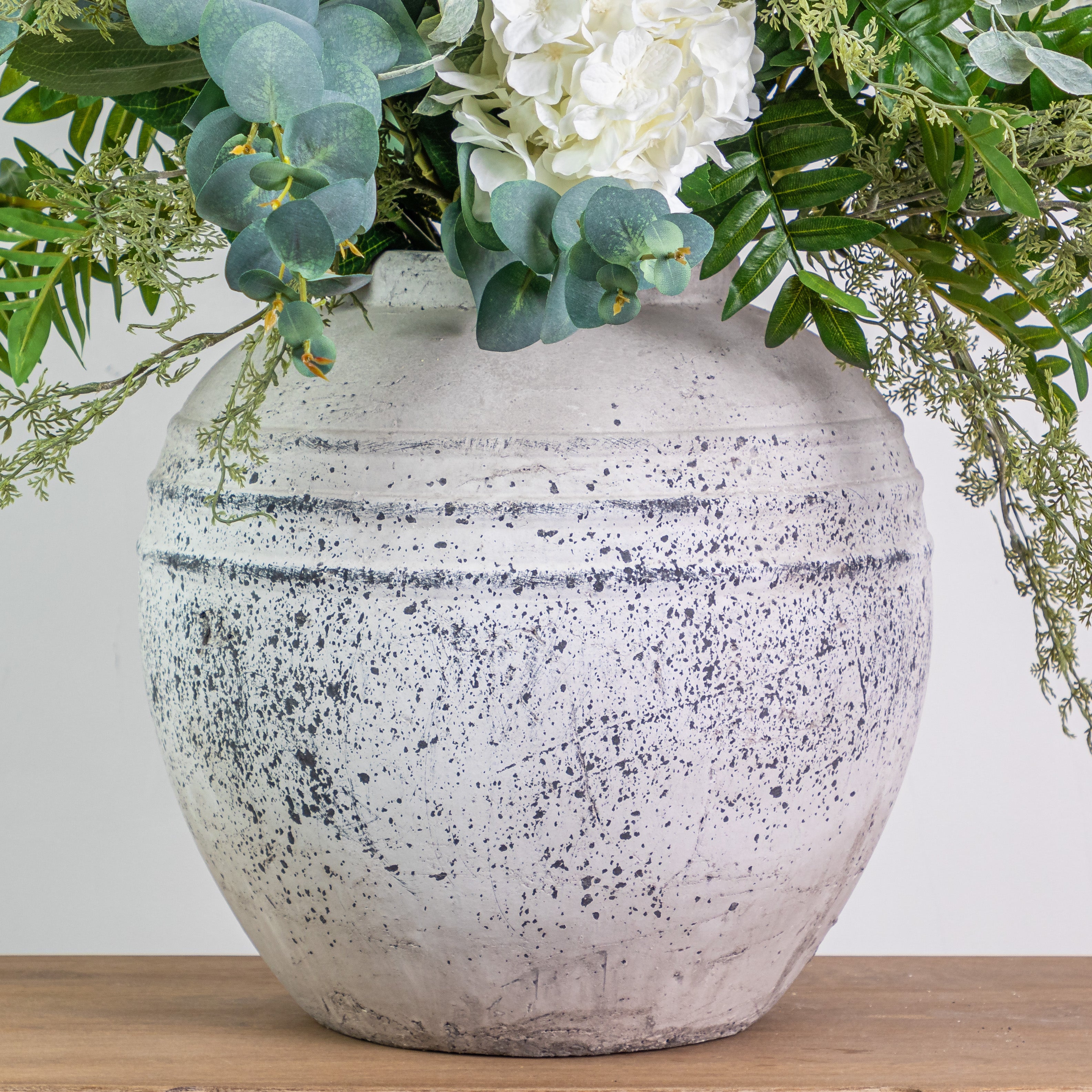Large Distressed Stone Vase