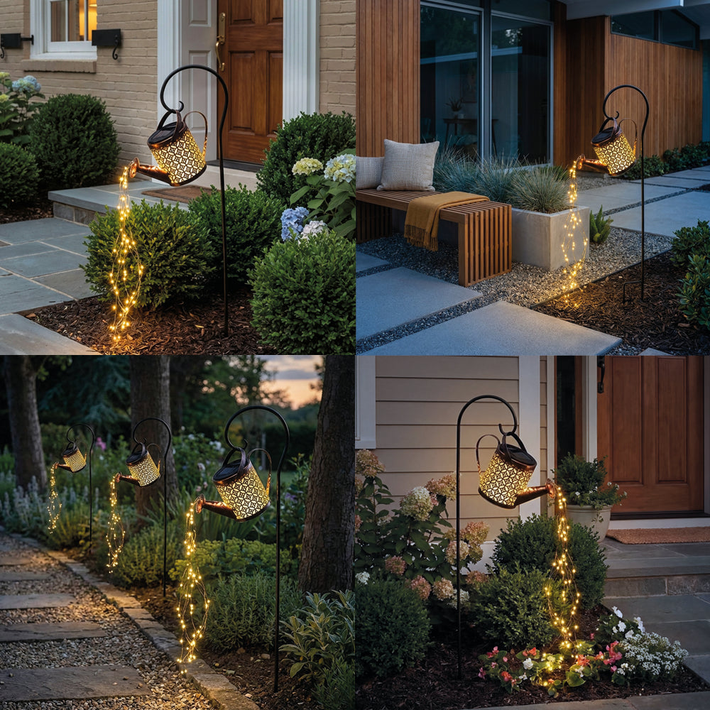 Solar Watering Can Garden Light