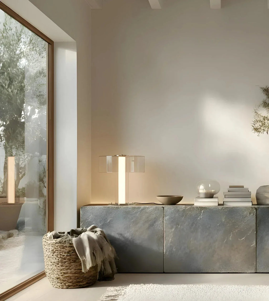 Vega Sculptural Glass Table Lamp