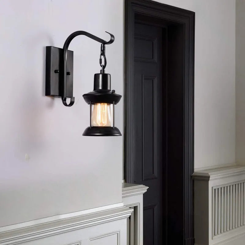 Silva Industrial Bronze Glass Wall Light
