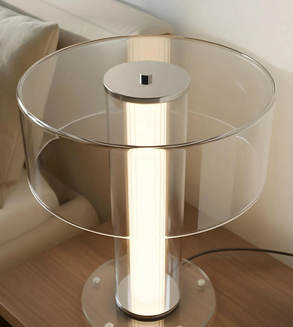 Vega Sculptural Glass Table Lamp