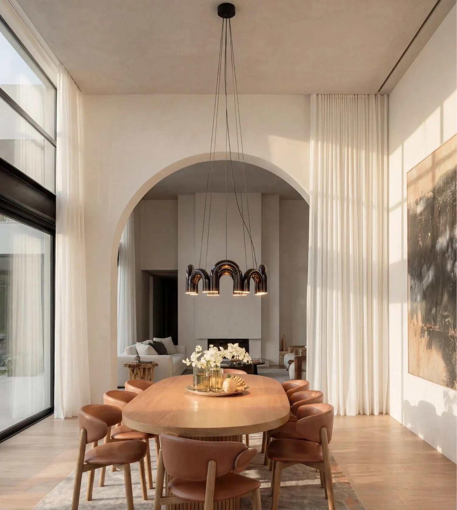 Elva Sculptural Dimmable LED Pendant Light