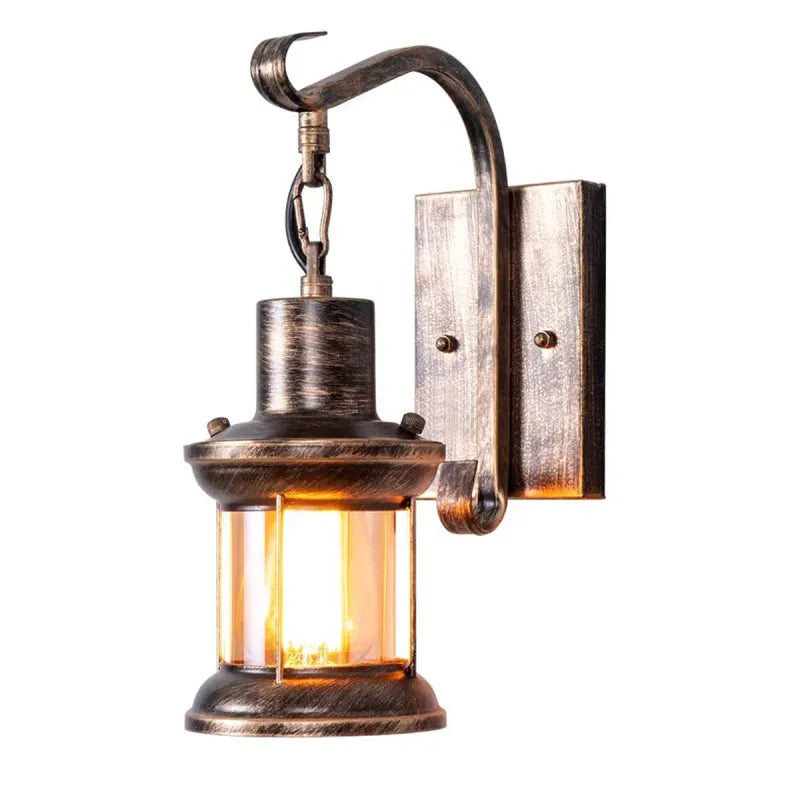 Silva Industrial Bronze Glass Wall Light