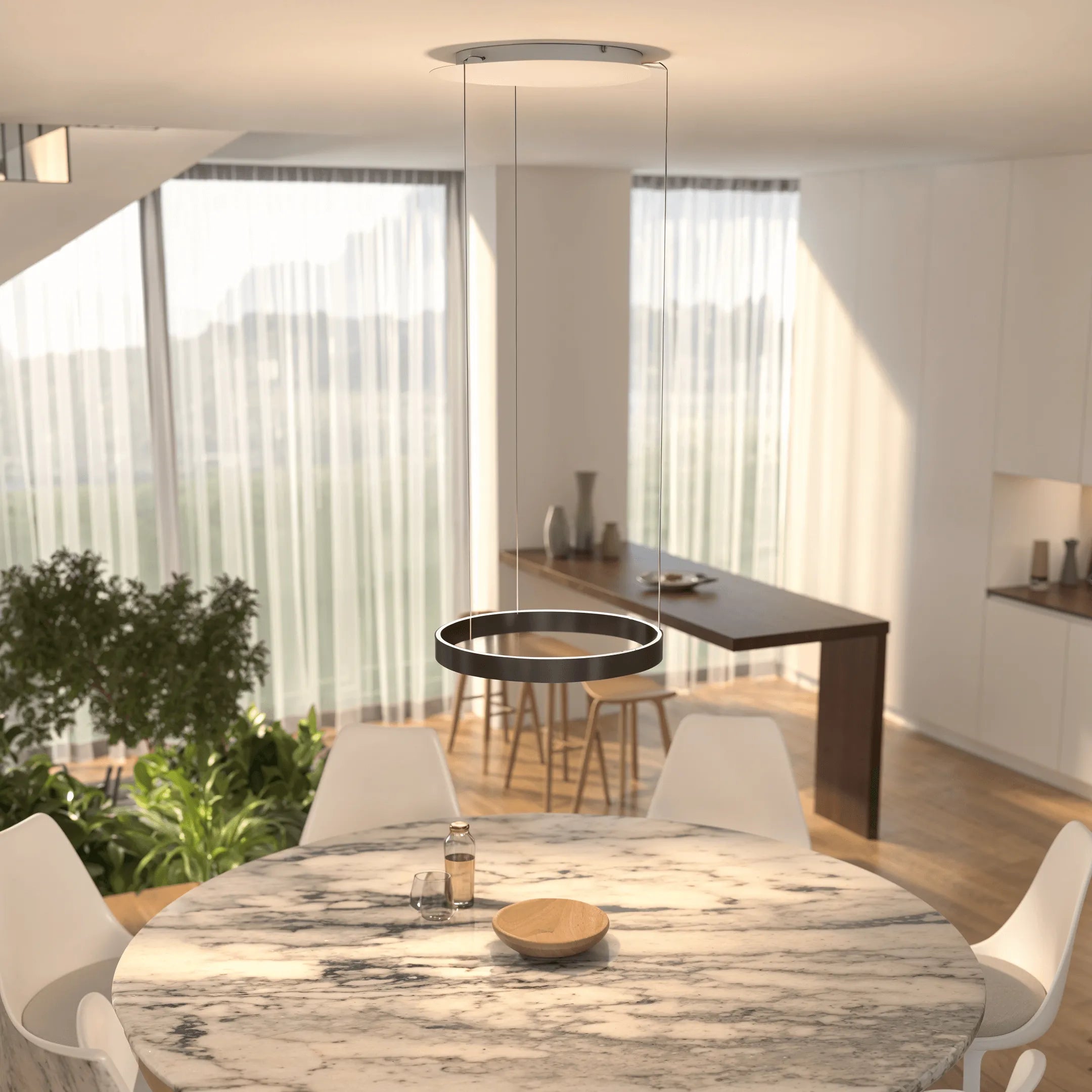 Sol Sculptural Dimmable LED Pendant Light