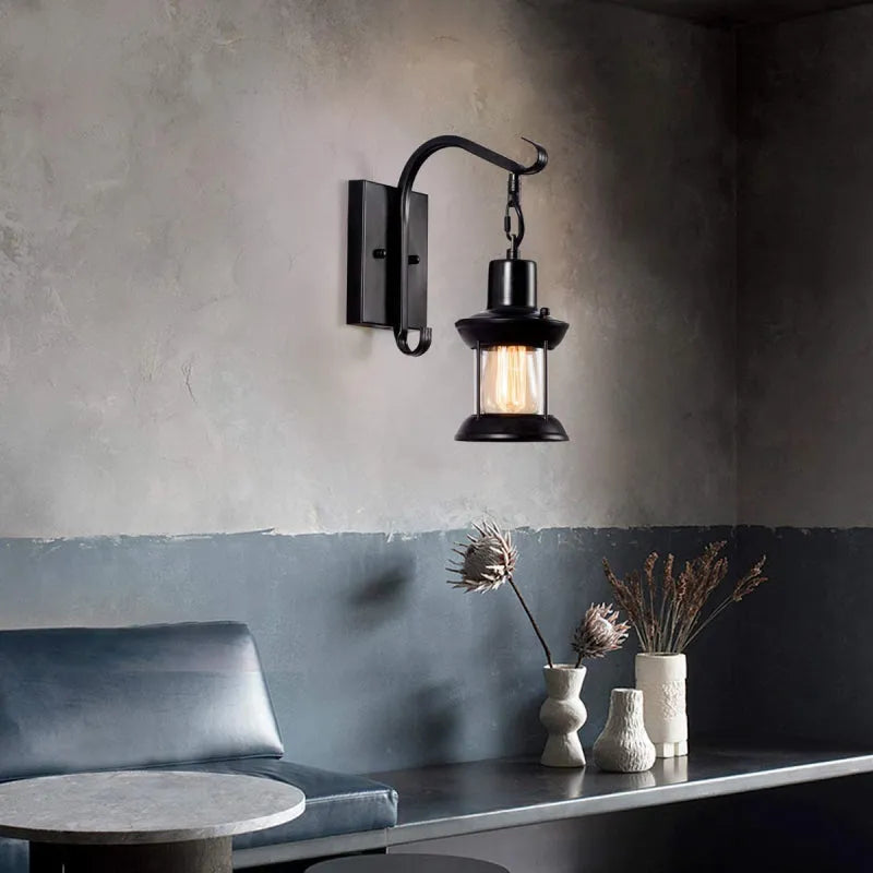Silva Industrial Bronze Glass Wall Light