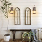 Silva Industrial Bronze Glass Wall Light
