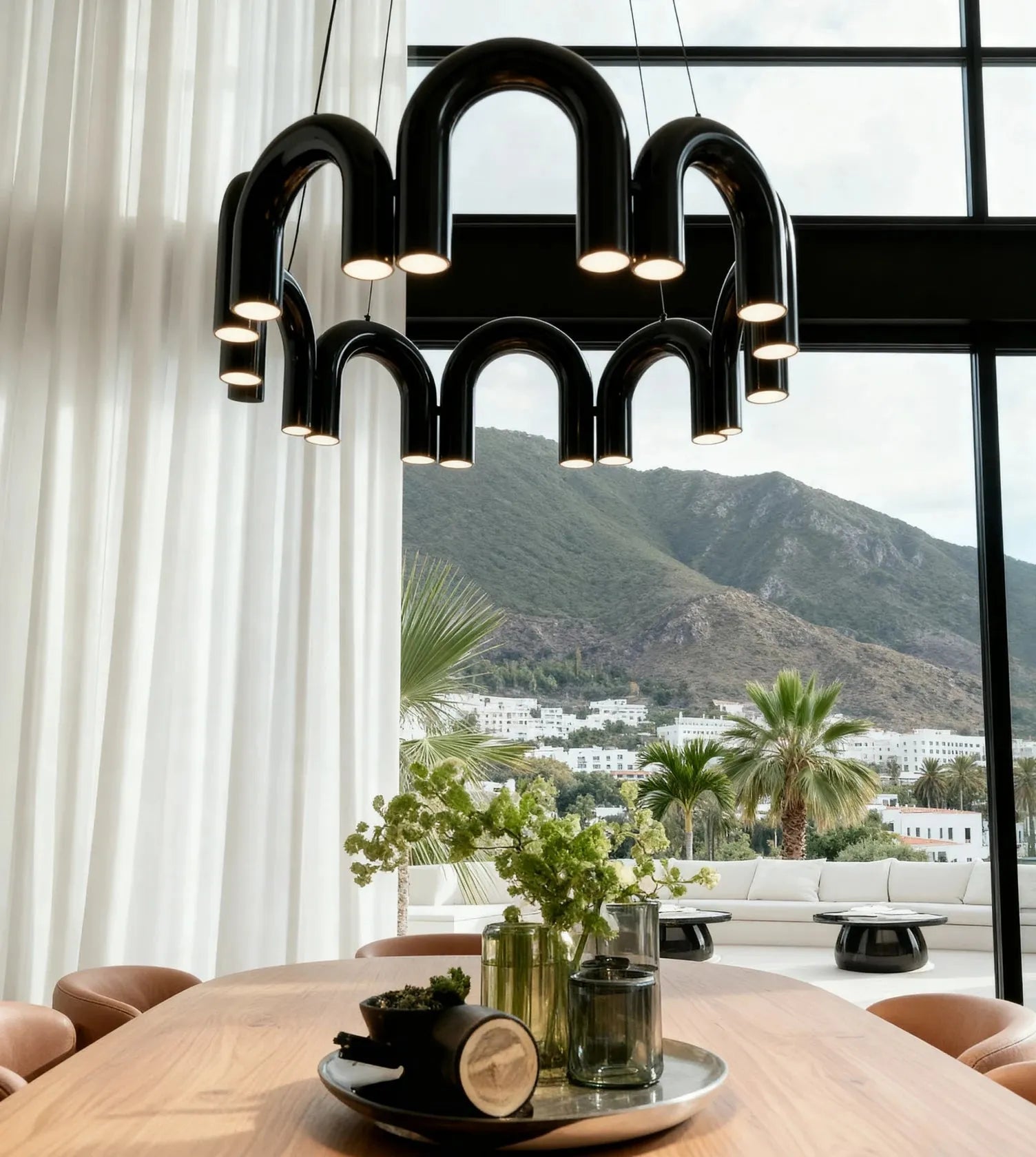 Elva Sculptural Dimmable LED Pendant Light