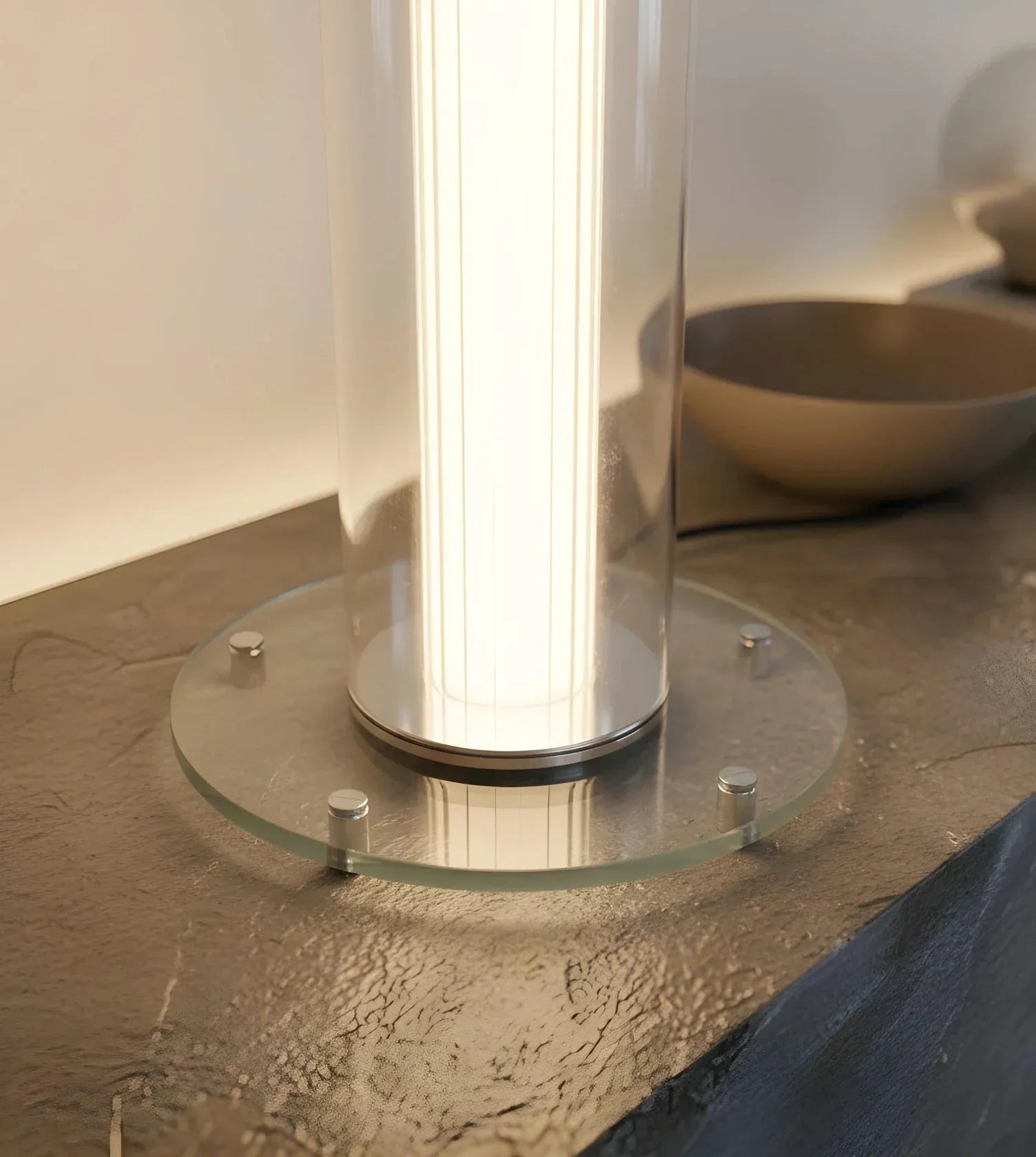 Vega Sculptural Glass Table Lamp