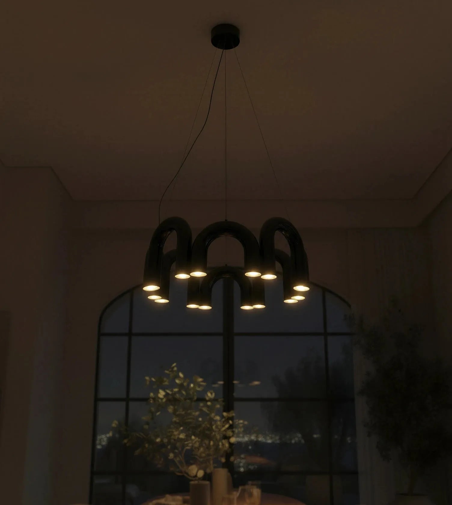Elva Sculptural Dimmable LED Pendant Light