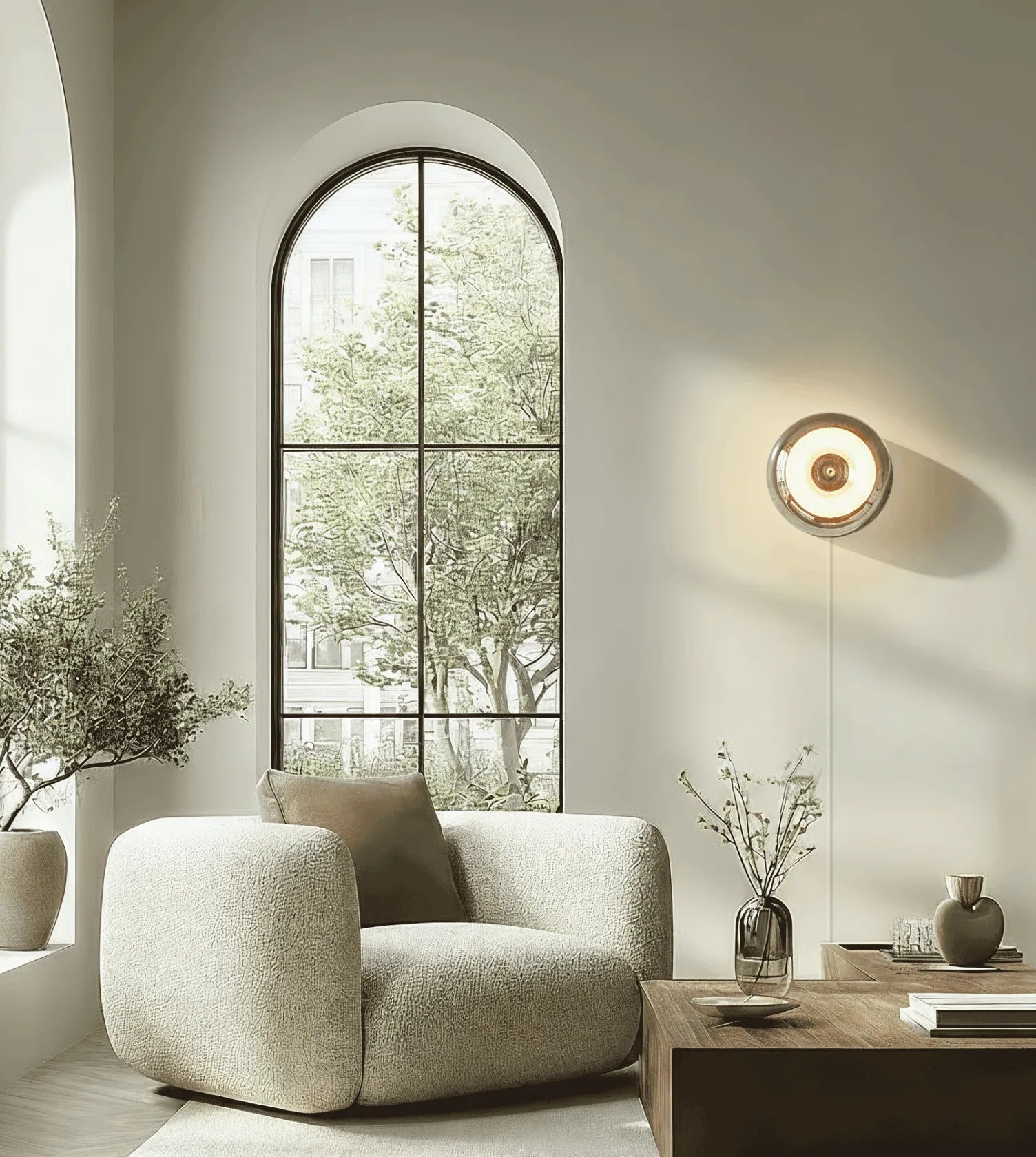 Amio Sculpted Glass LED Wall Light
