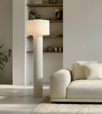 Keani Linen Arc Floor Lamp