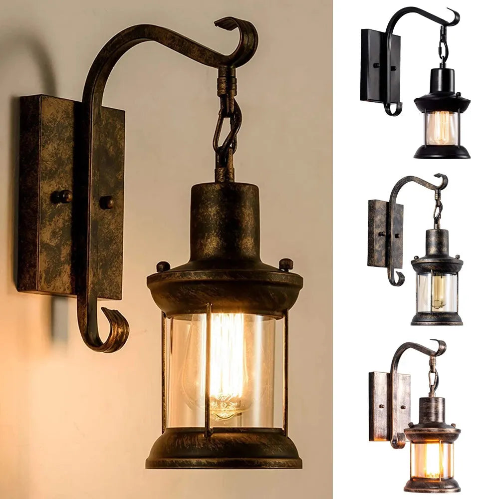 Silva Industrial Bronze Glass Wall Light