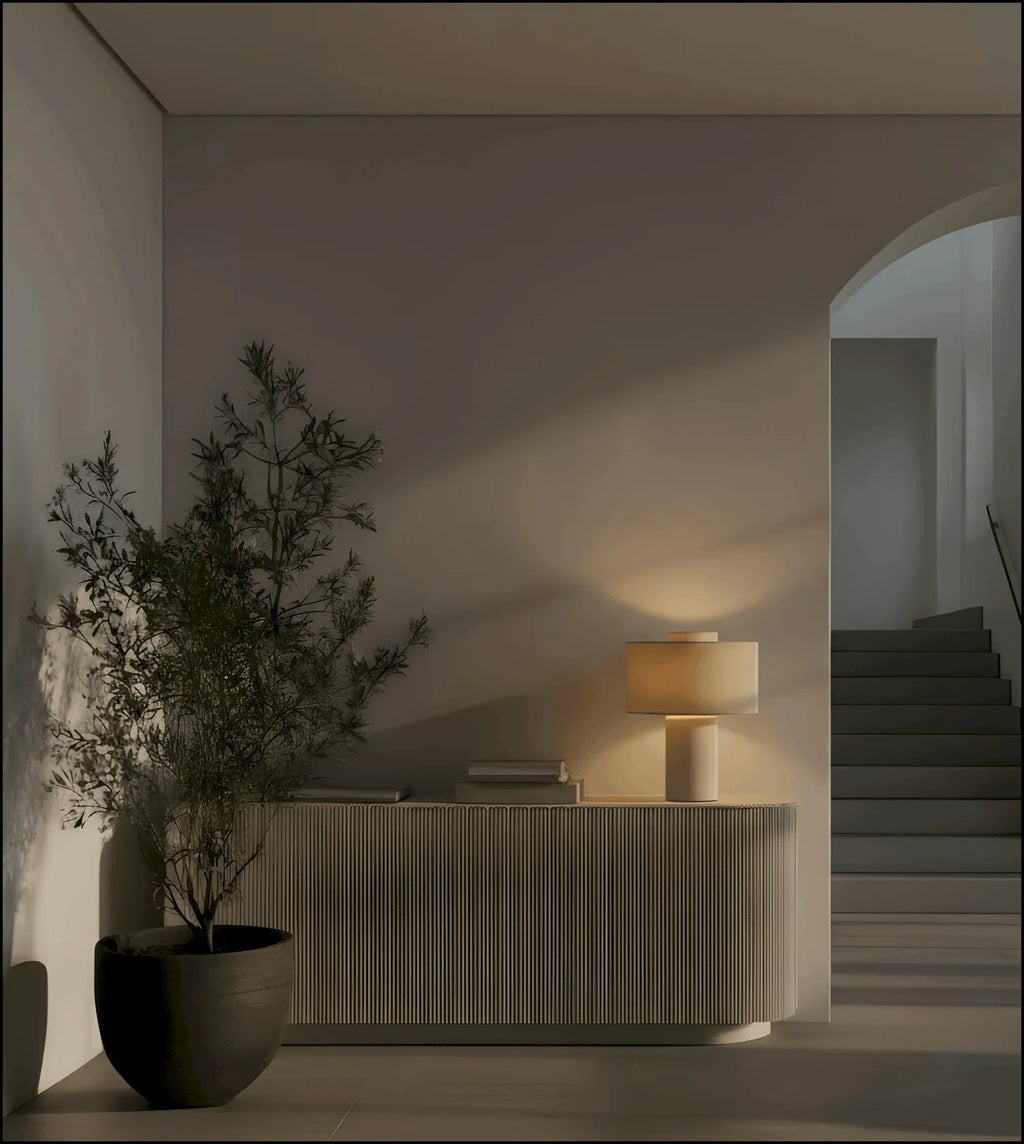 Kaya Handcrafted Linen LED Table Lamp