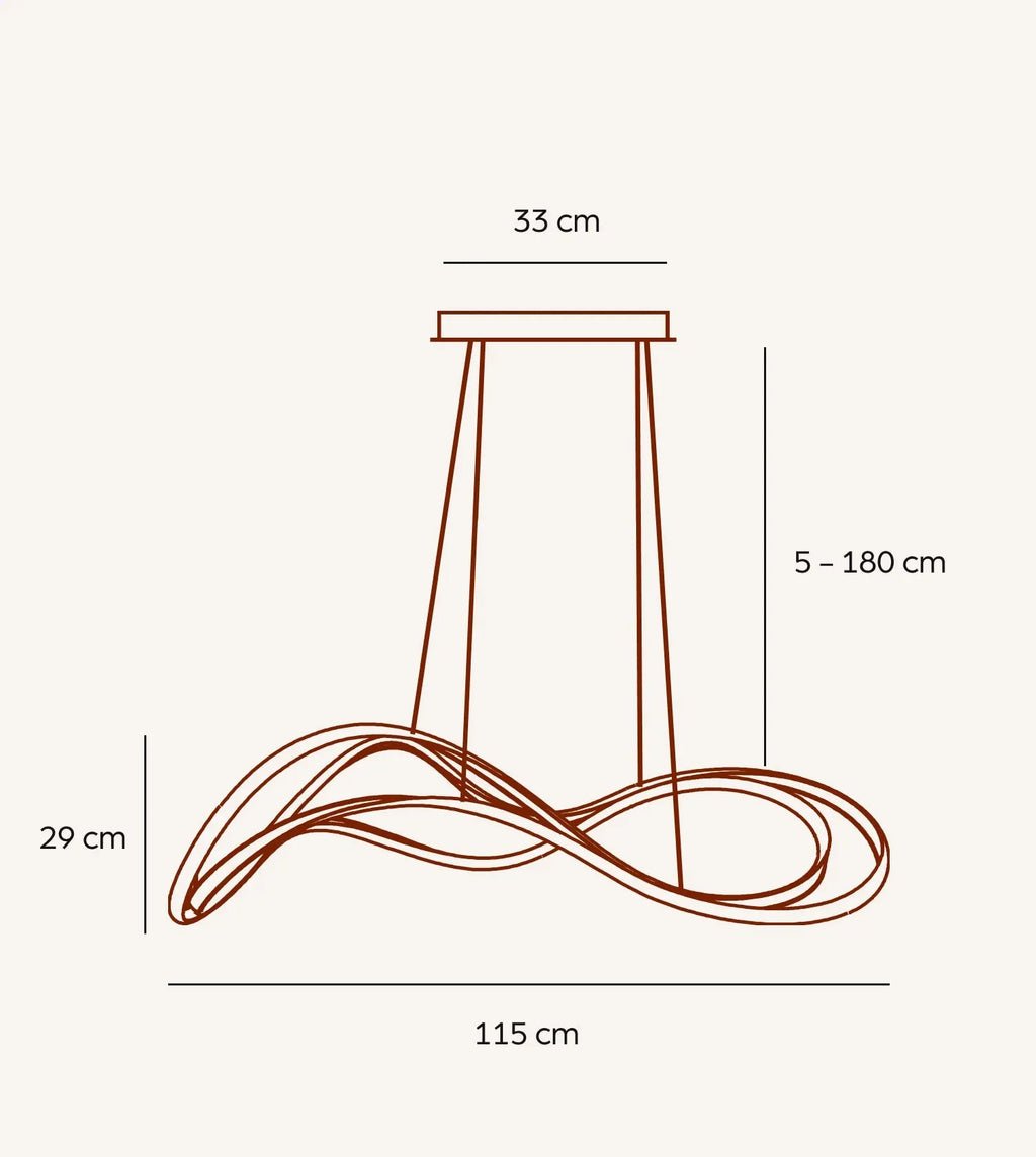Aurora Flowing LED Pendant Light