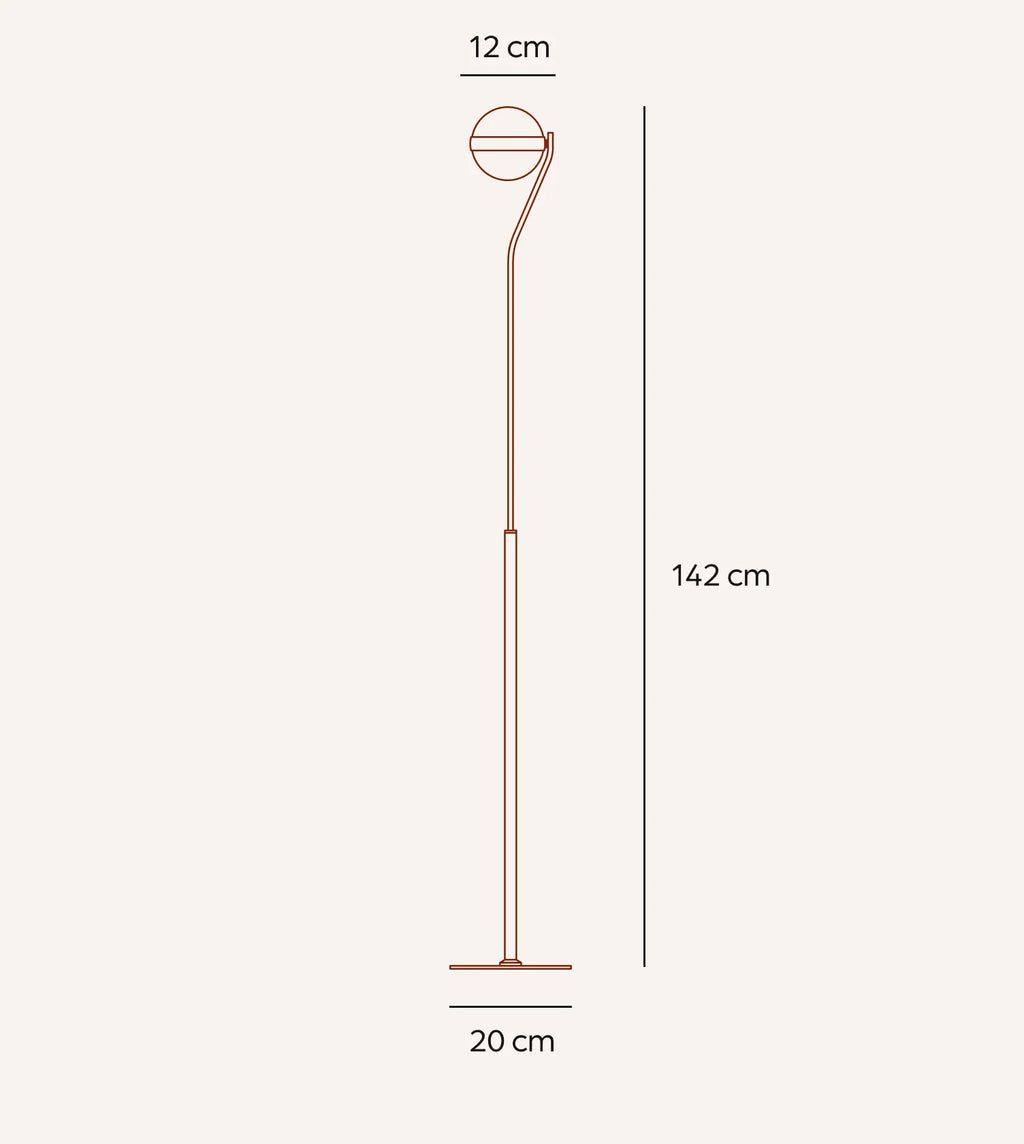 Lora Swivel Glass LED Floor Lamp