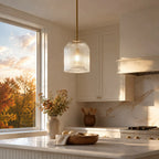 Vireo Ribbed Glass Farmhouse Pendant Light