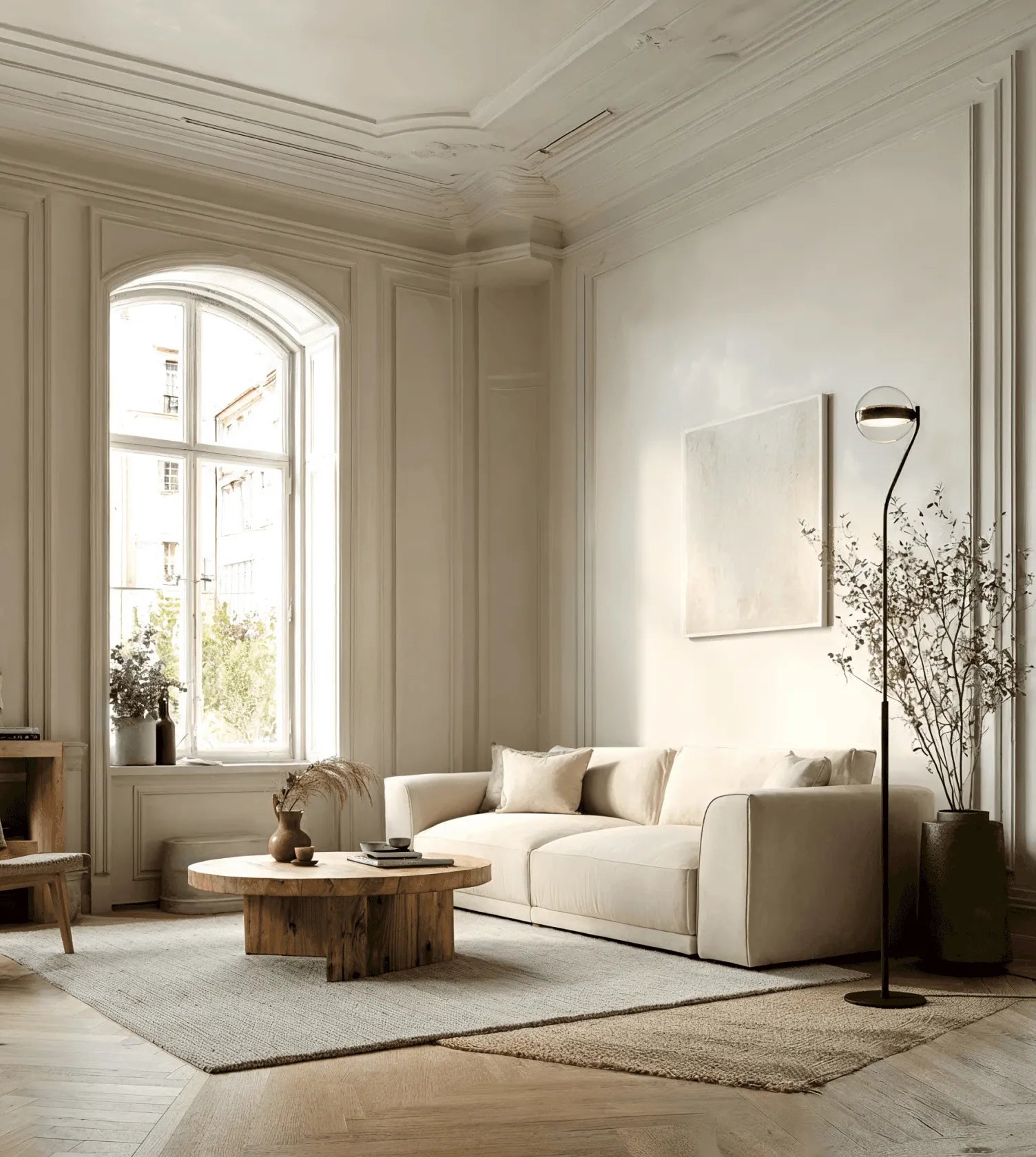 Lora Swivel Glass LED Floor Lamp