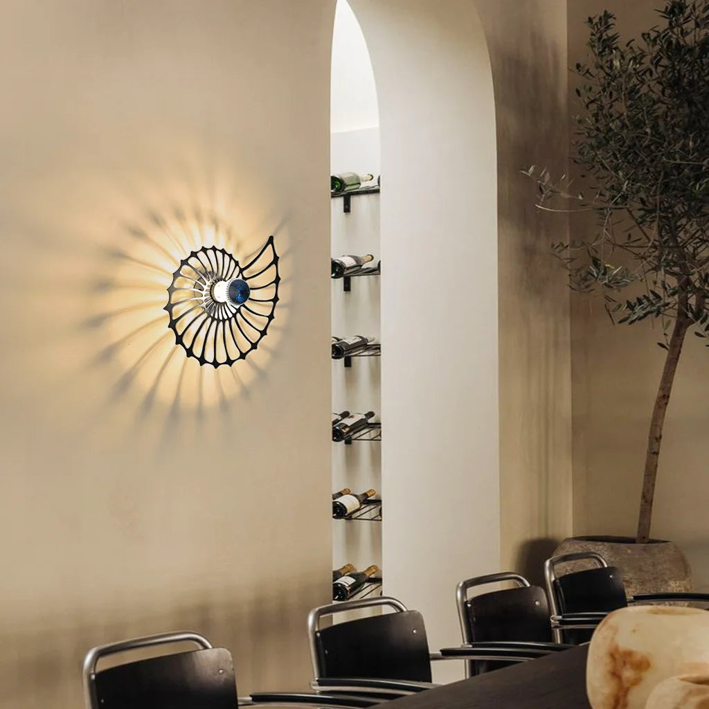 Nautilus Shell Wall Light