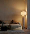 Keani Linen Arc Floor Lamp
