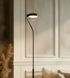 Lora Swivel Glass LED Floor Lamp