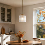 Vireo Ribbed Glass Farmhouse Pendant Light