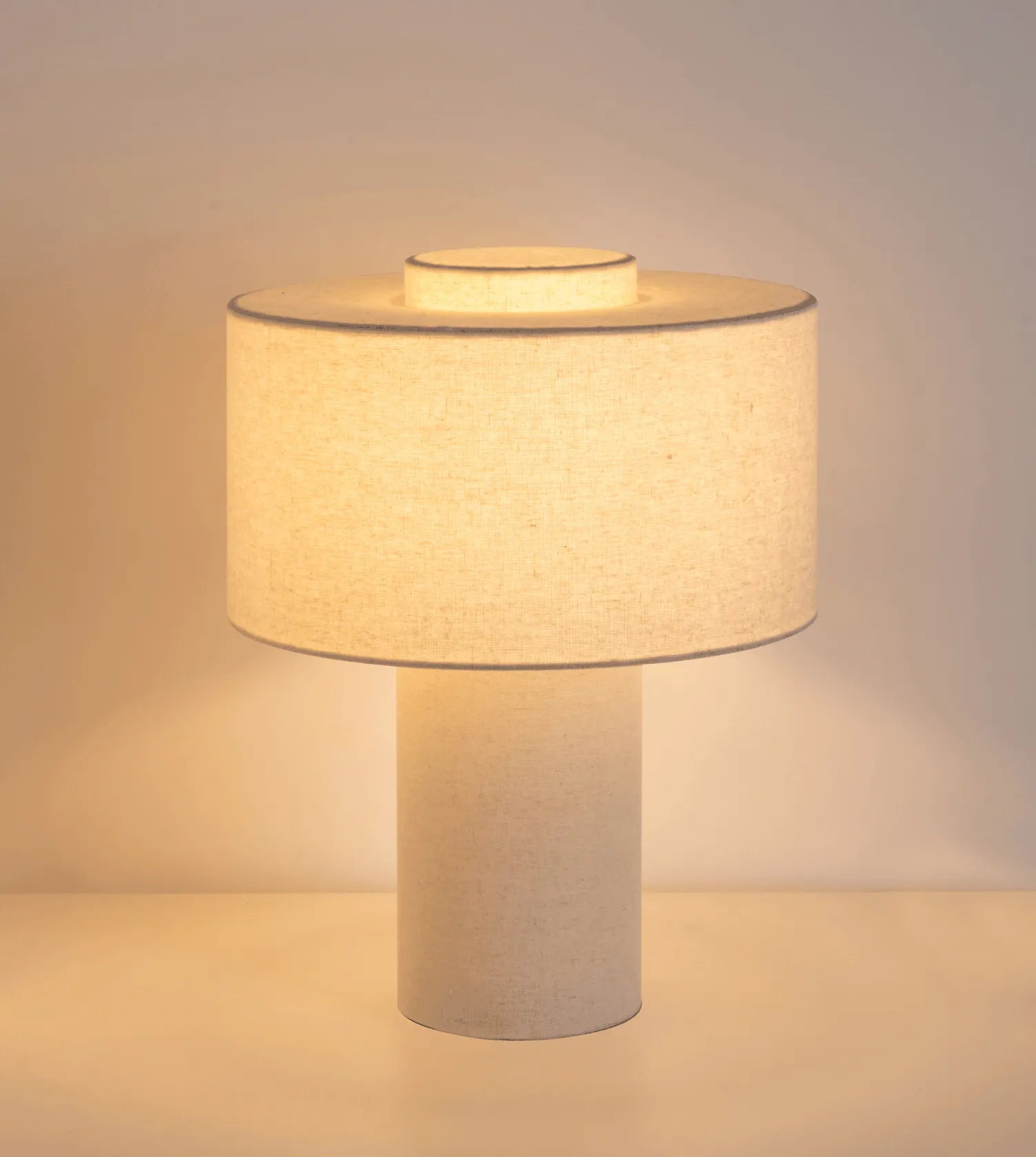 Kaya Handcrafted Linen LED Table Lamp