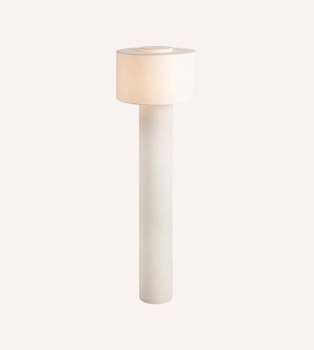 Keani Linen Arc Floor Lamp
