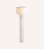 Keani Linen Arc Floor Lamp