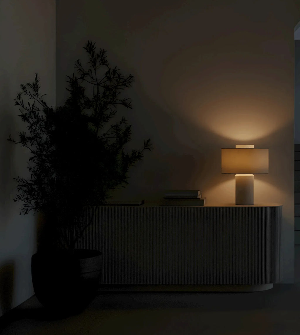 Kaya Handcrafted Linen LED Table Lamp