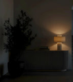 Kaya Handcrafted Linen LED Table Lamp