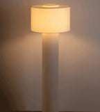 Keani Linen Arc Floor Lamp
