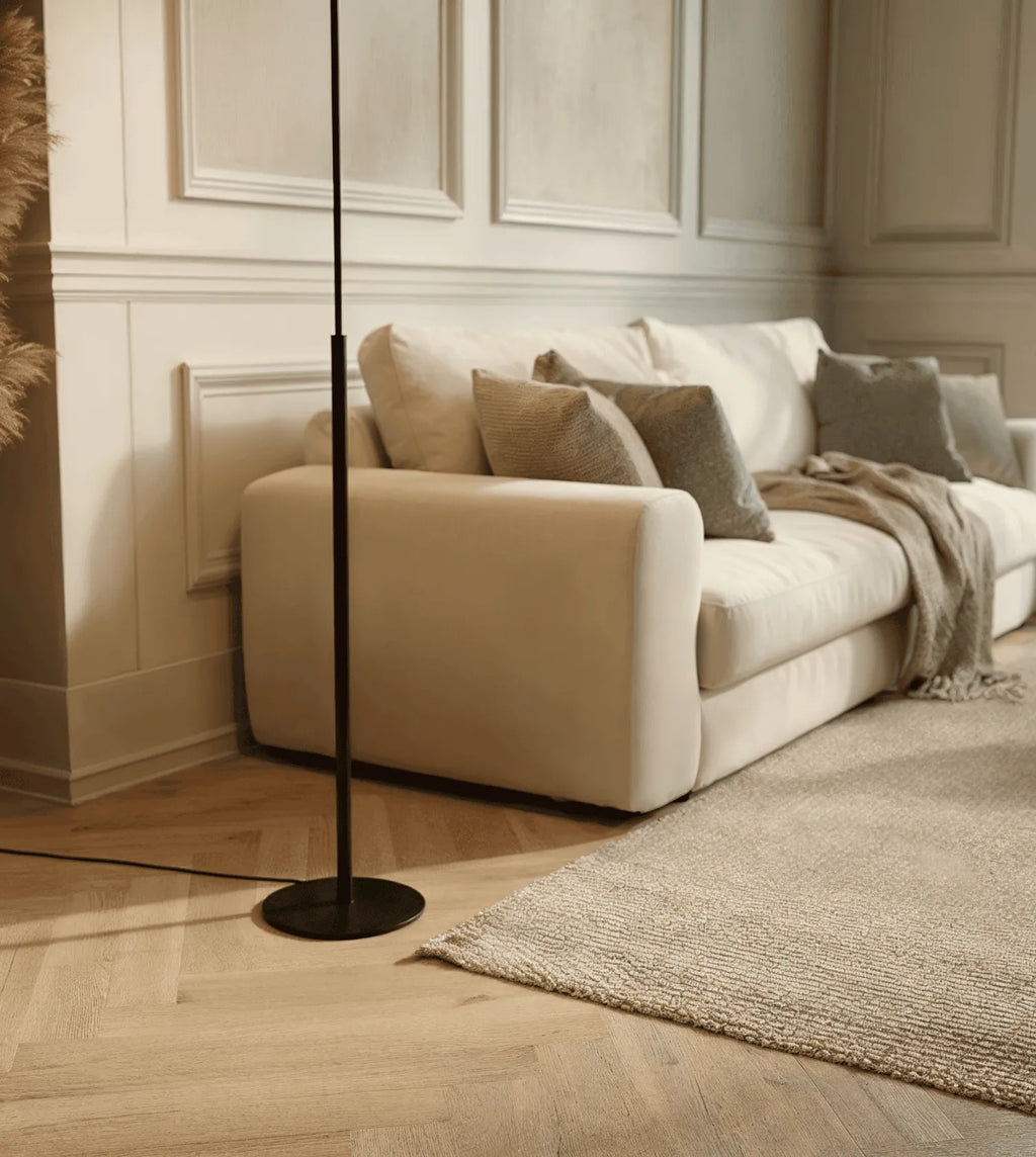 Lora Swivel Glass LED Floor Lamp