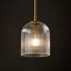 Vireo Ribbed Glass Farmhouse Pendant Light