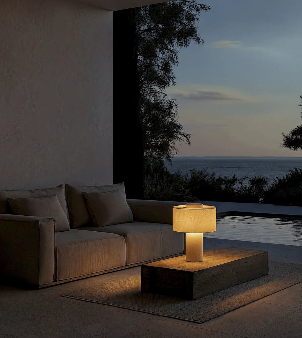 Kaya Handcrafted Linen LED Table Lamp