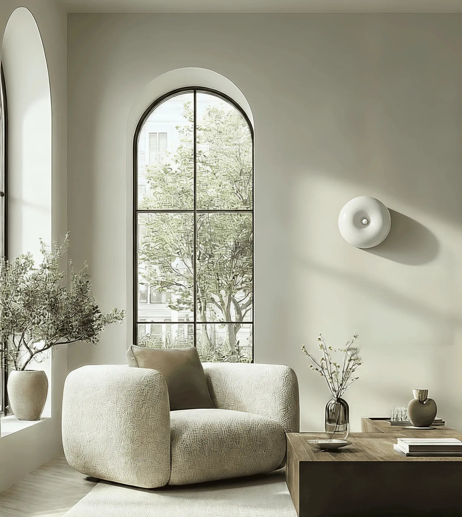 Amio Sculpted Glass LED Wall Light