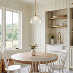 Ondine Hammered Glass Farmhouse Pendant Light