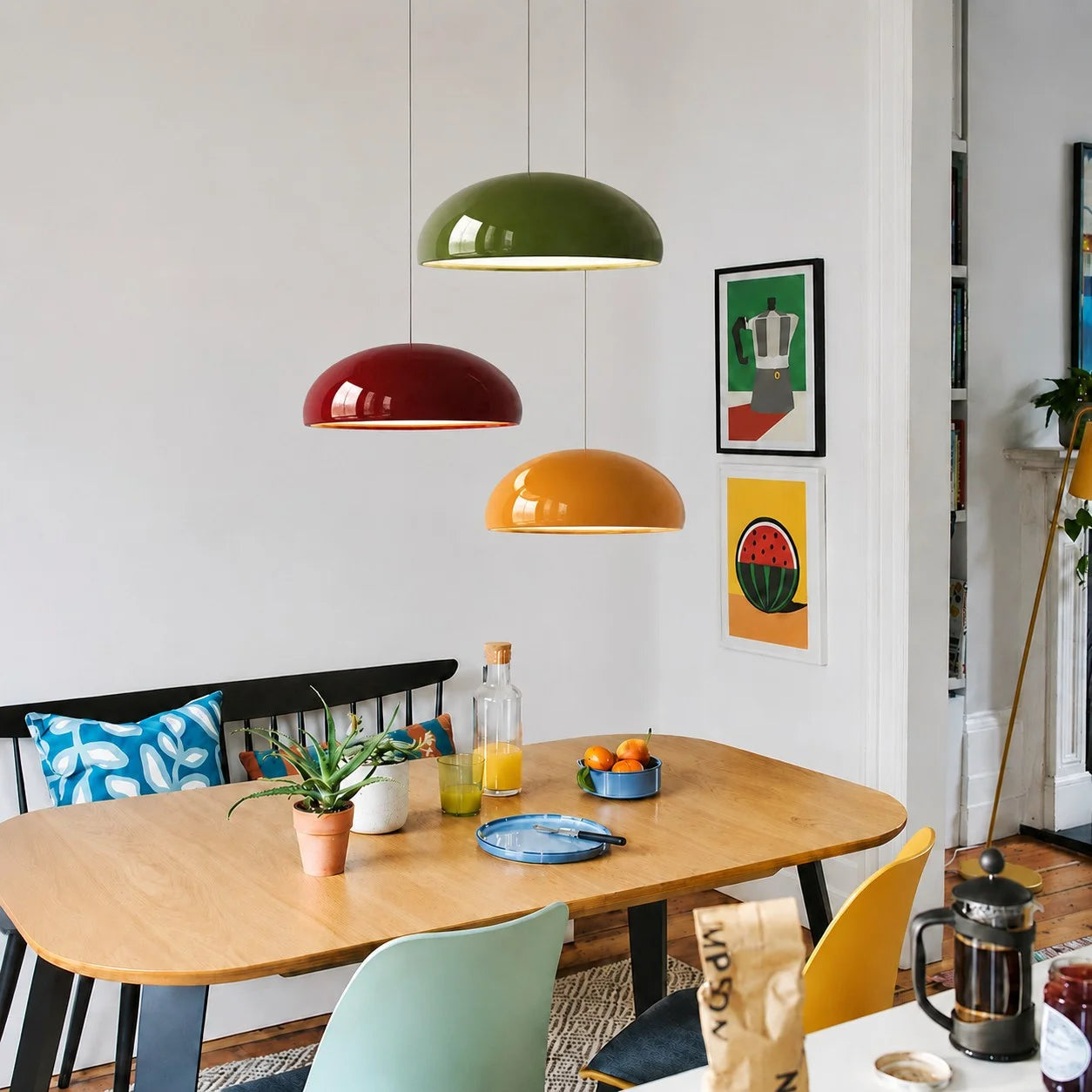 Nordic Colourful Bowl Pendant Light