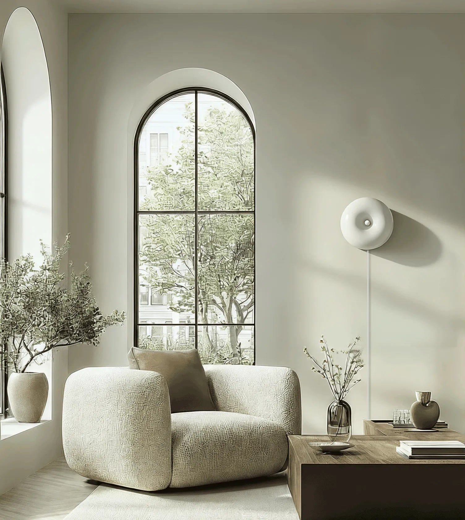 Amio Sculpted Glass LED Wall Light