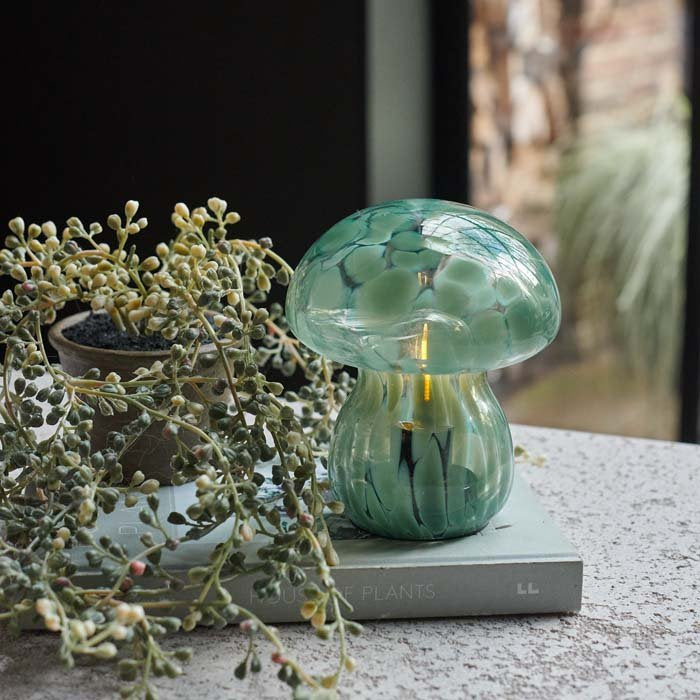 Forest Green Mushroom Table Lamp