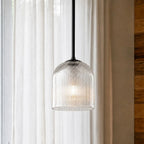 Vireo Ribbed Glass Farmhouse Pendant Light