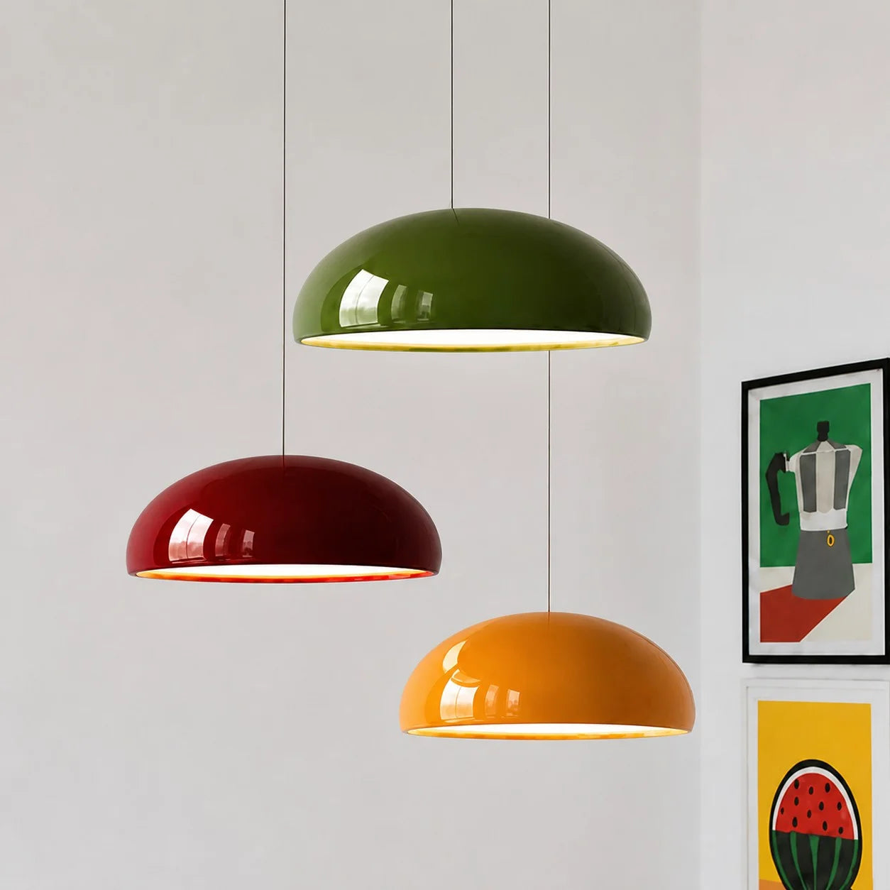 Nordic Colourful Bowl Pendant Light