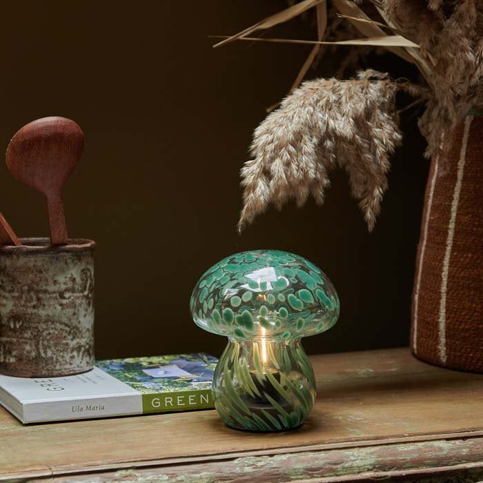 Forest Green Mushroom Table Lamp