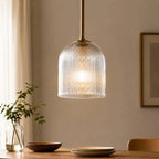 Vireo Ribbed Glass Farmhouse Pendant Light