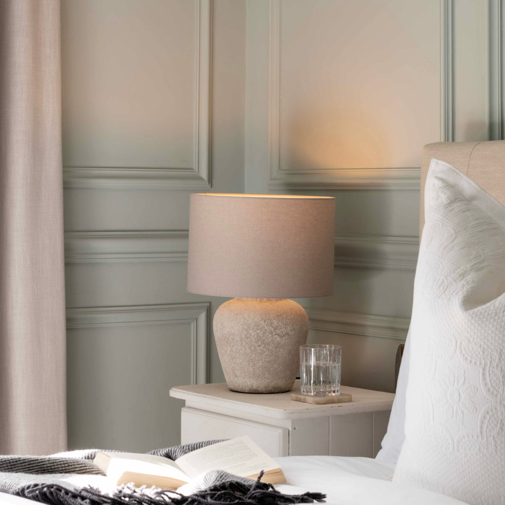 Stone Base Bedside Lamp