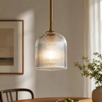Vireo Ribbed Glass Farmhouse Pendant Light