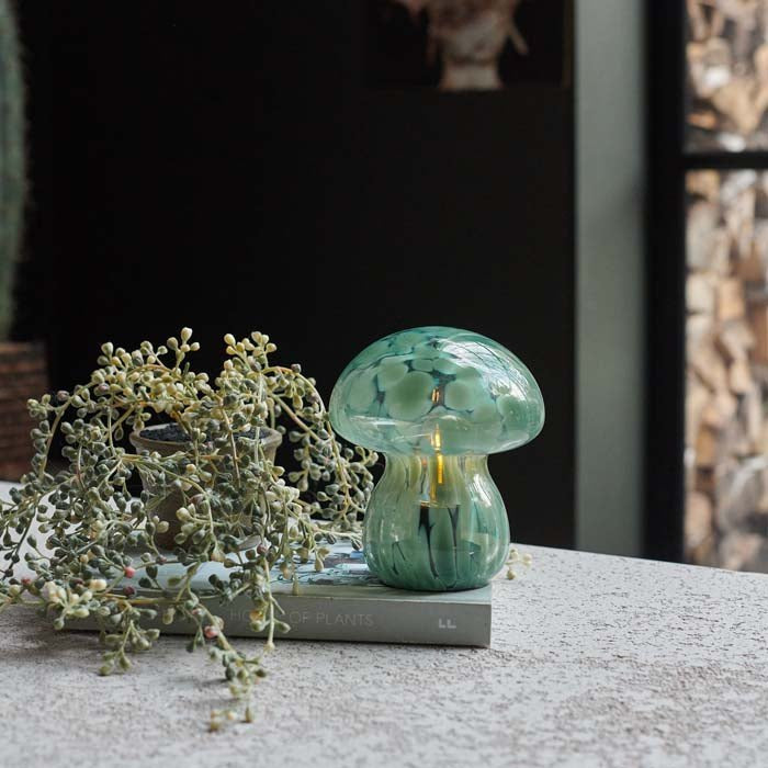 Forest Green Mushroom Table Lamp